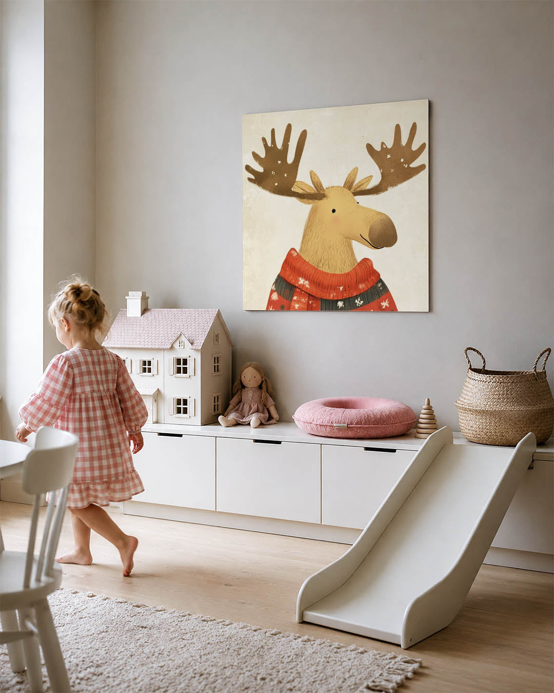 Vrolijke eland illustratie Kunstwerk