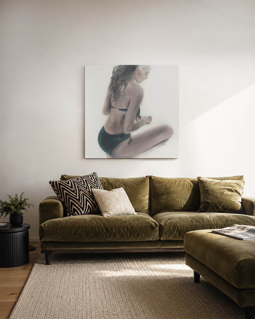 Zittende vrouw studie Kunstwerk