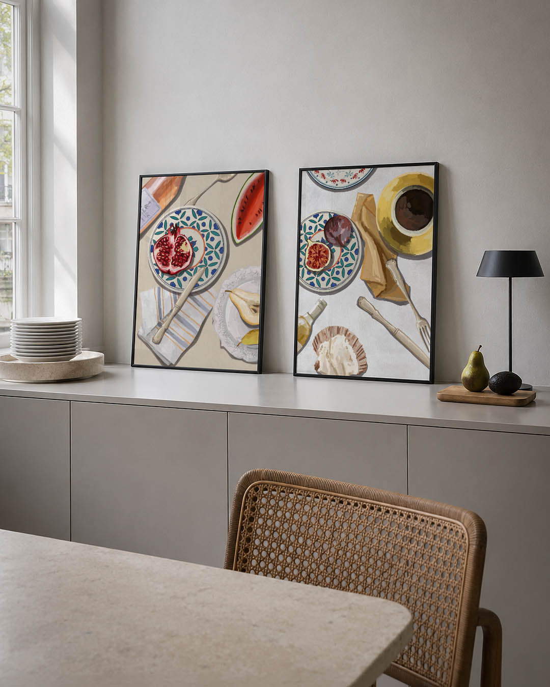 Fruit en patronen Posterset