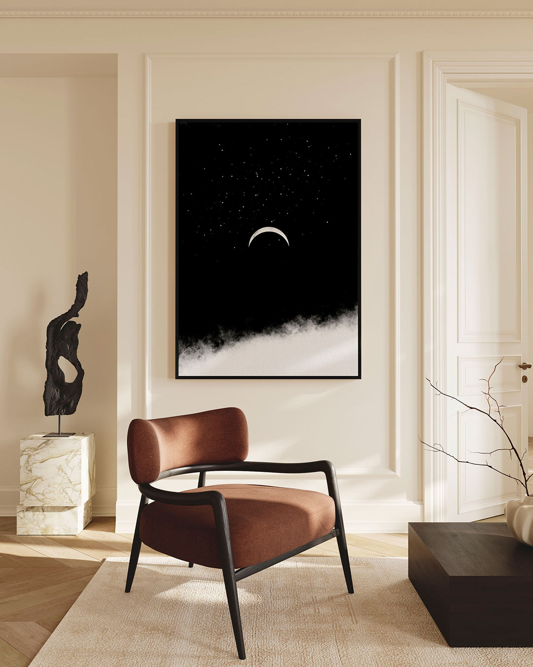 Maan en sterren Kunstwerk