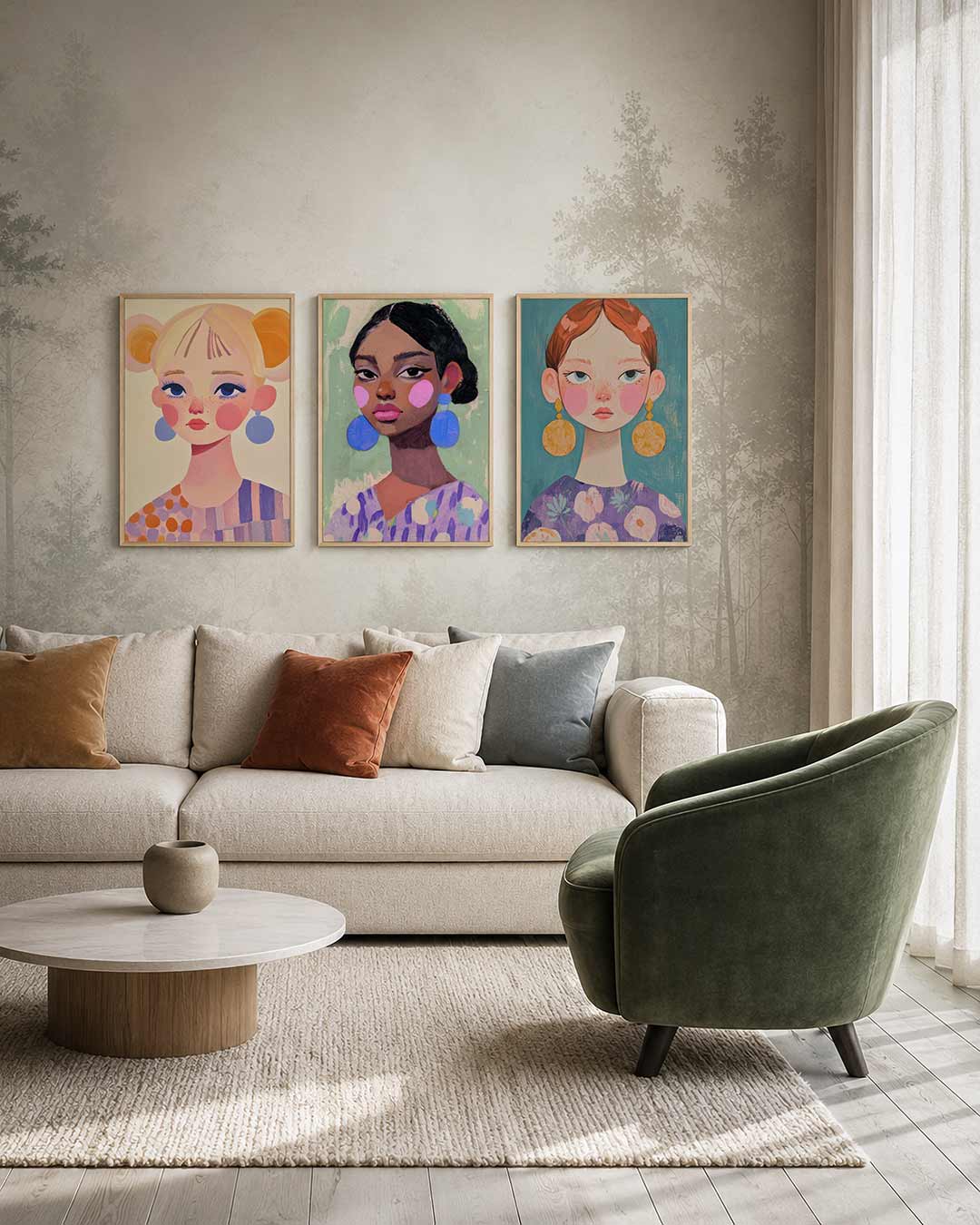 Kleurrijke portretvibes Posterset