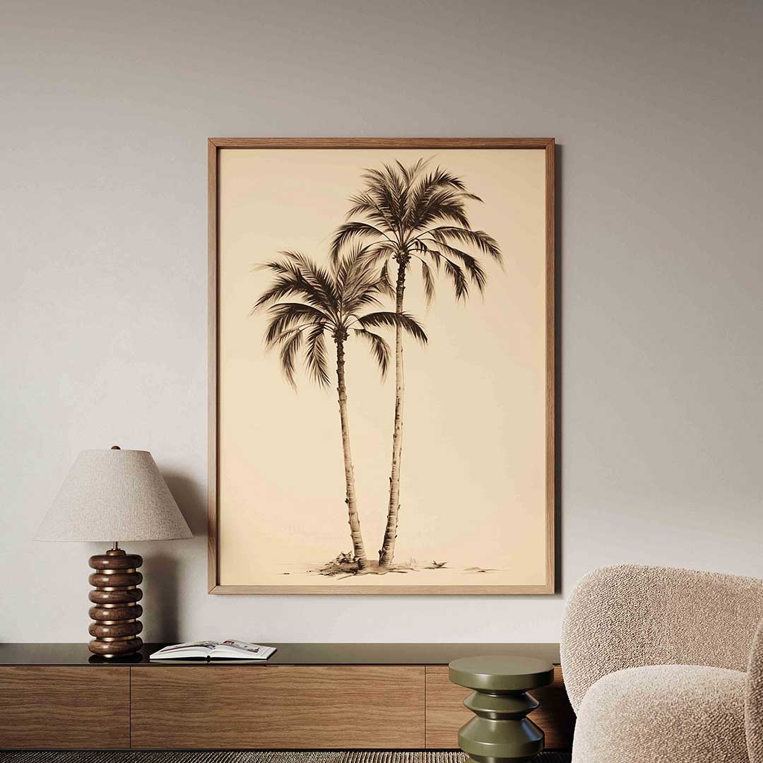 Twee palmbomen Poster