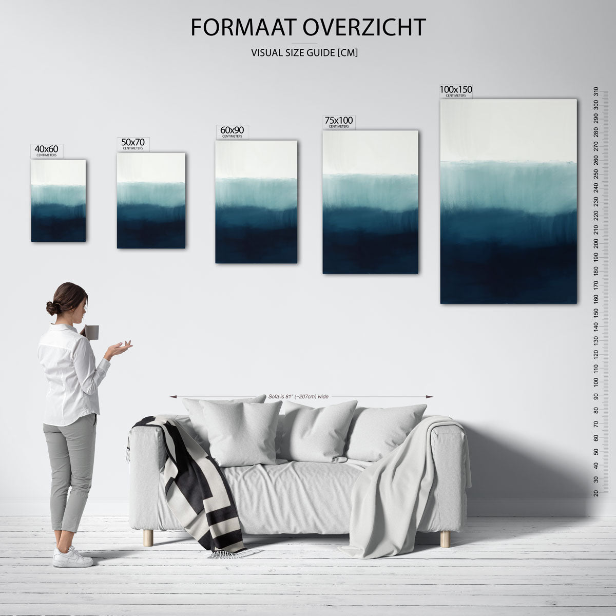 Verstilde kleurovergang Kunstwerk