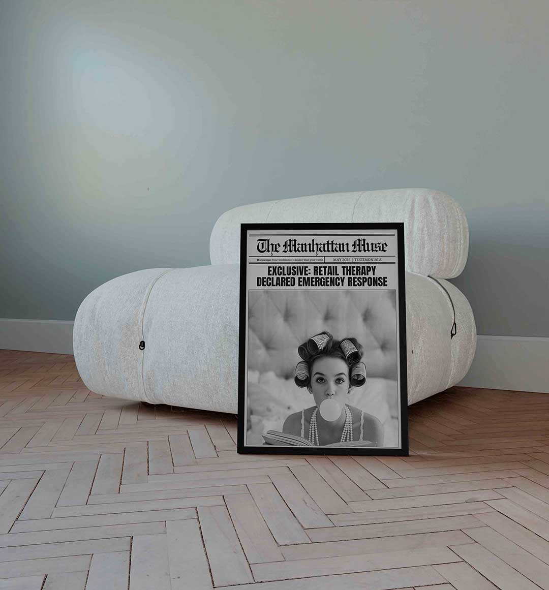 Vrouw met krulspelden Poster