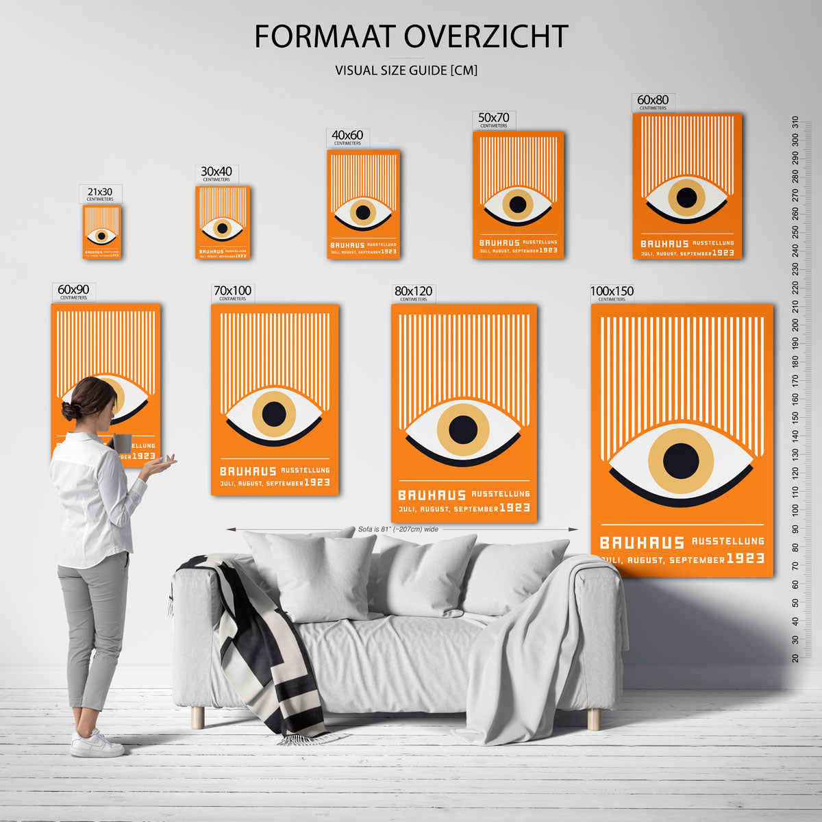 Oog en lijnen Poster