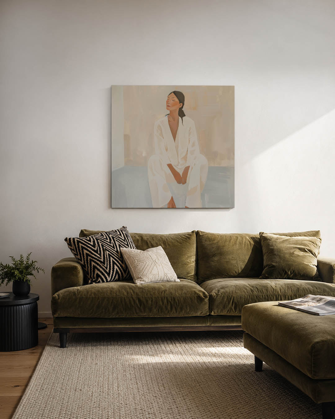 Zittende vrouw Kunstwerk