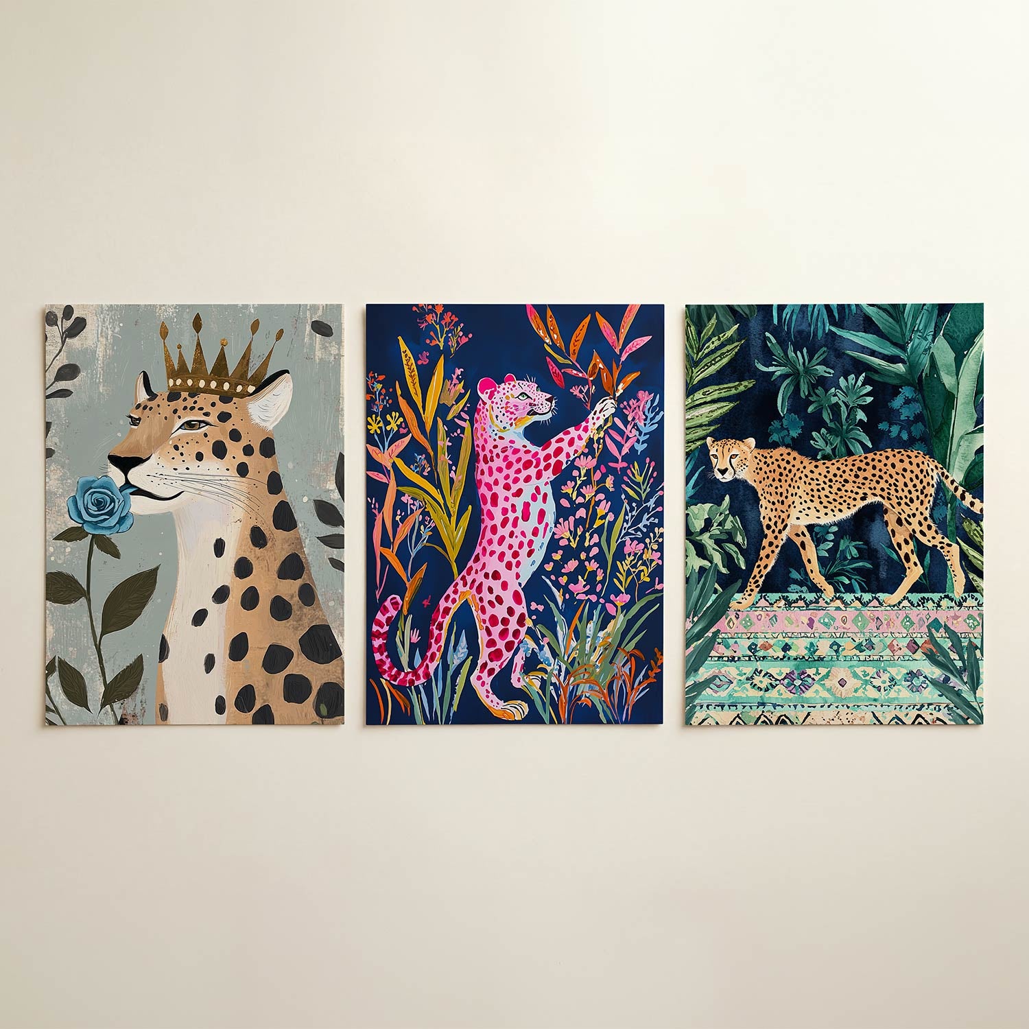 Kroon en bloem Posterset