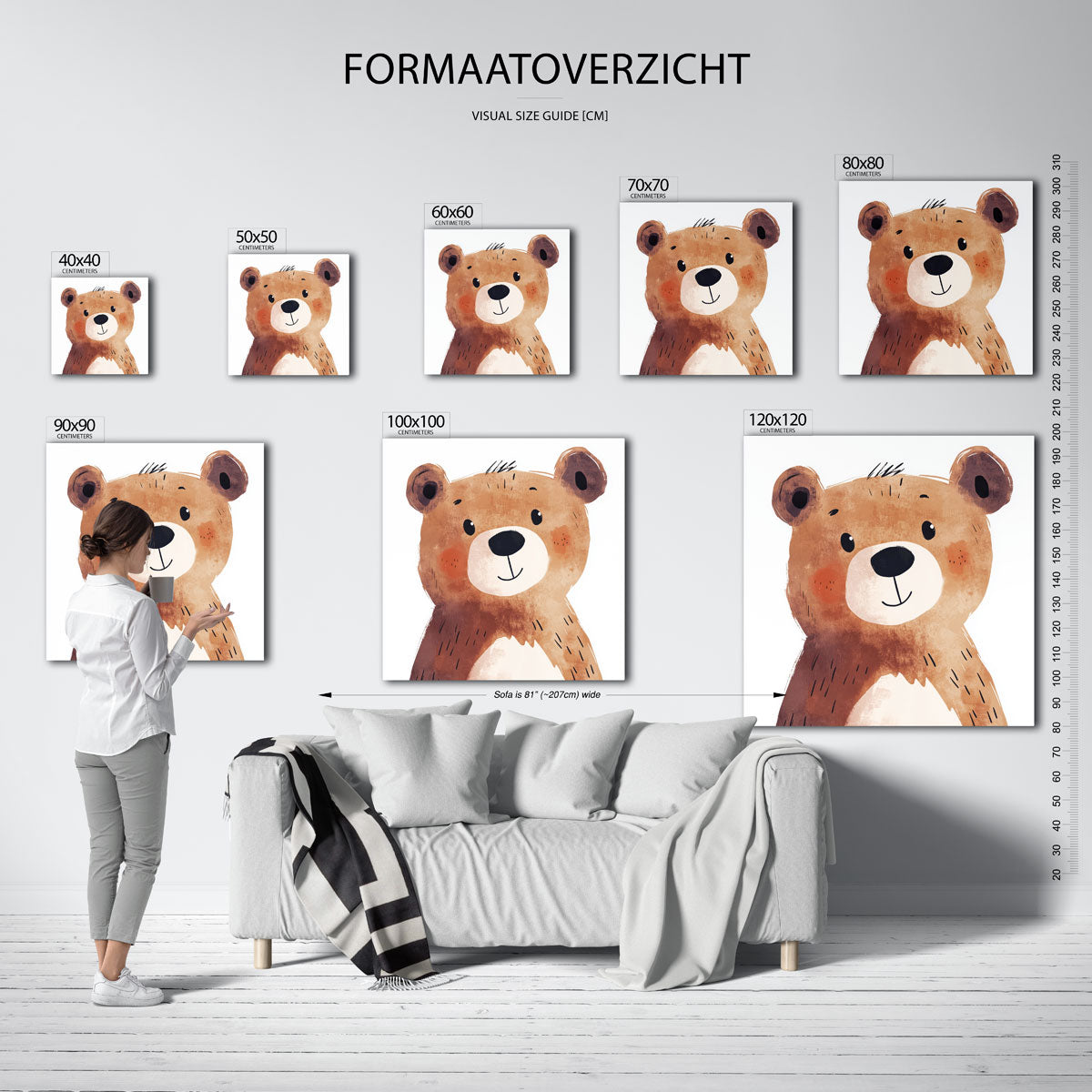 Schattige beer Poster