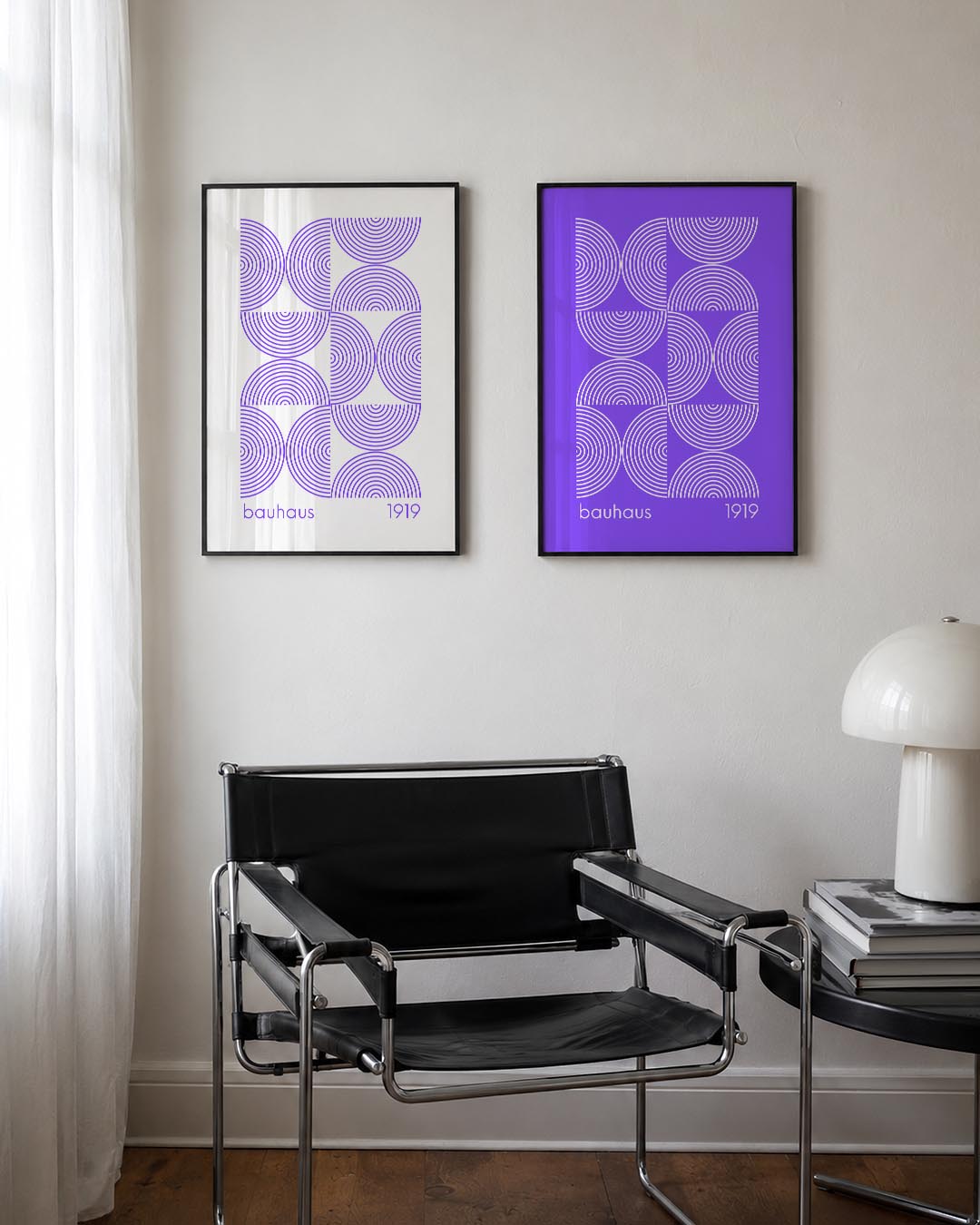 Cirkelritme en lijnen Posterset