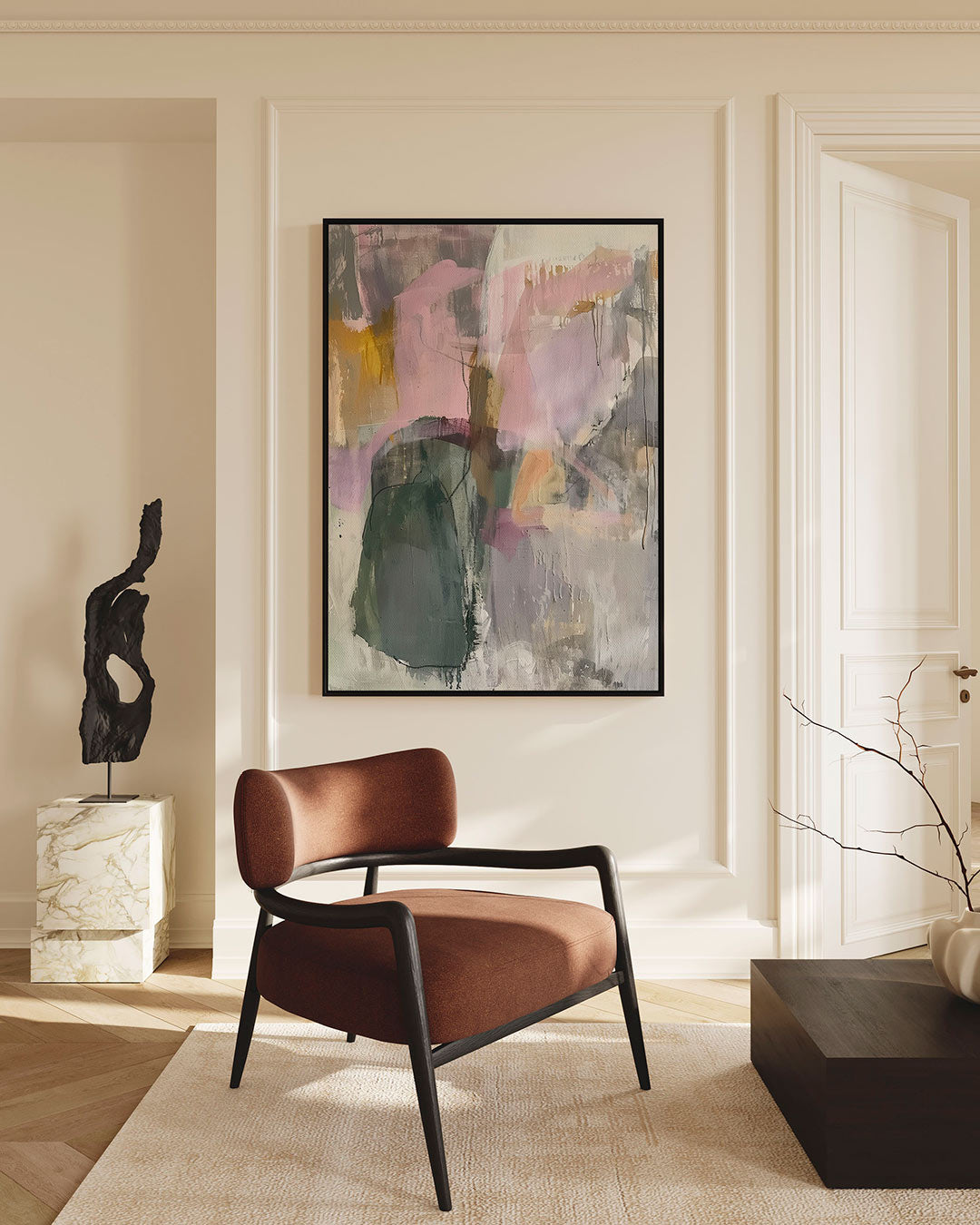 Dromerige kleurencompositie Kunstwerk
