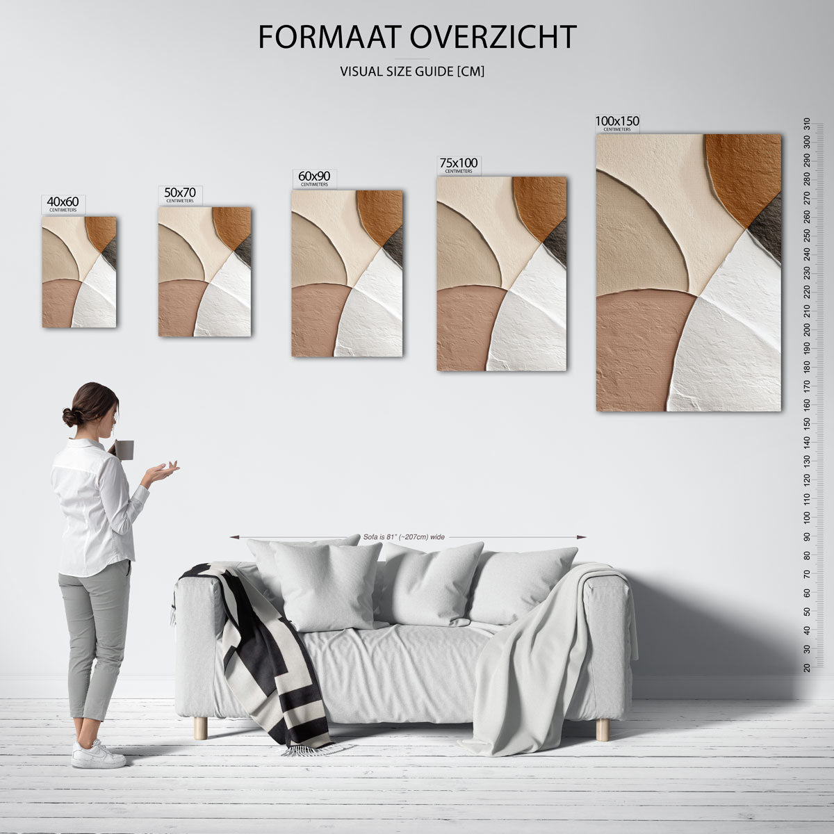 Organische vormen compositie Kunstwerk