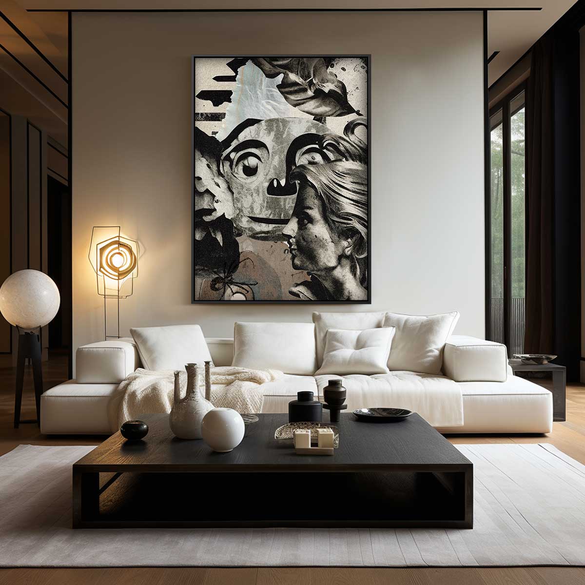 Speelse Blikvangers Collage Kunstwerk-canvas-dibond-plexiglas-wanddecoratie-WallArtistic