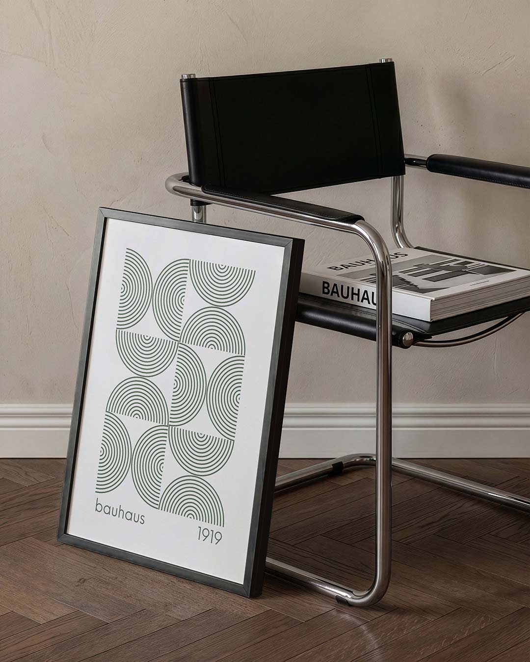 Cirkelpatroon en lijnen Poster