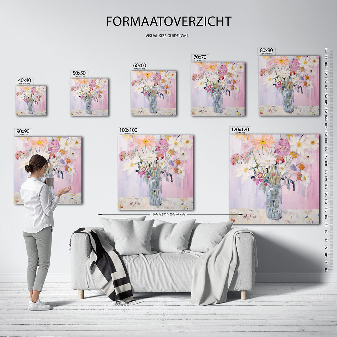 Bloemrijke compositie Kunstwerk