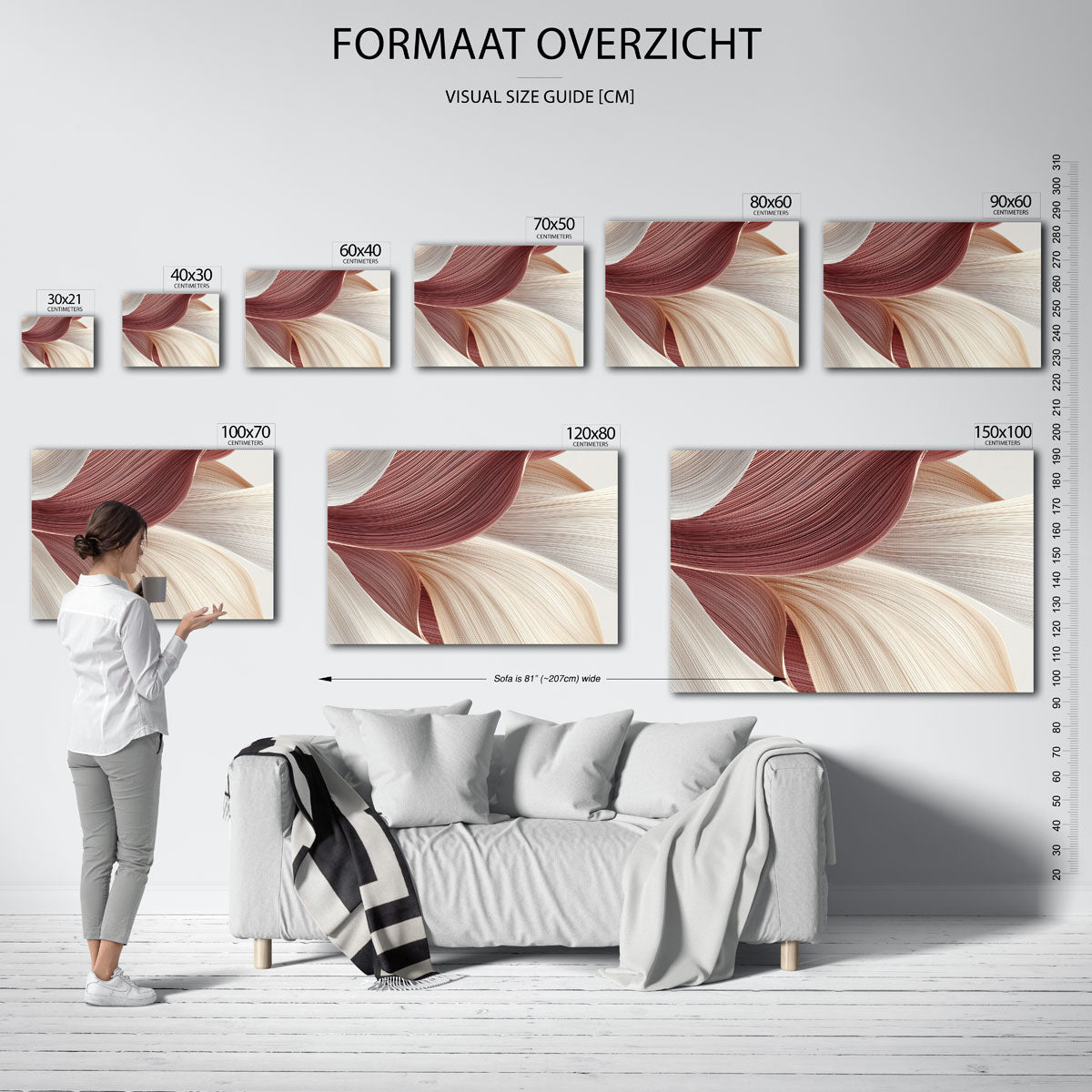 Golvende lijnen Poster