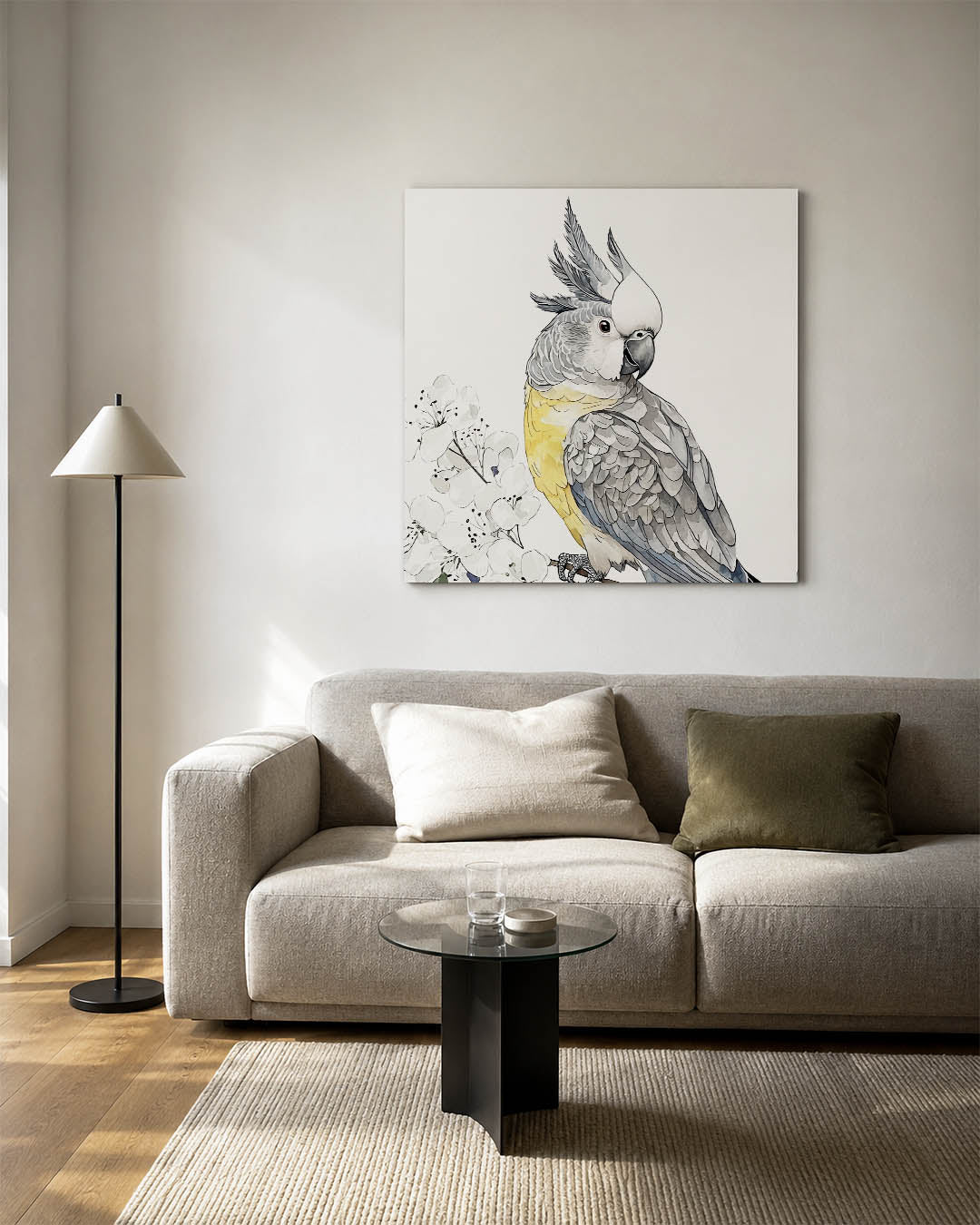 Vogels en bloemen Kunstwerk