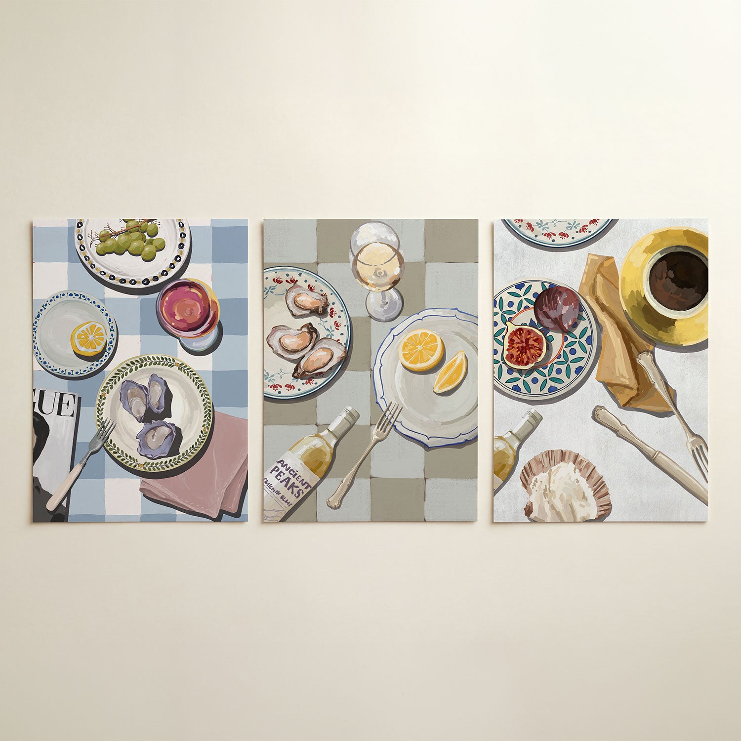 Tafelkleed en gerechten Posterset
