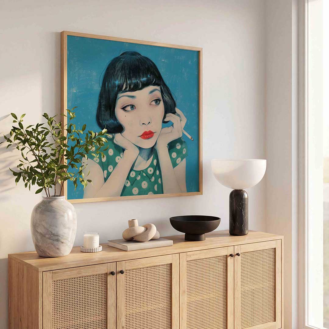 Vrouw met sigaret Poster