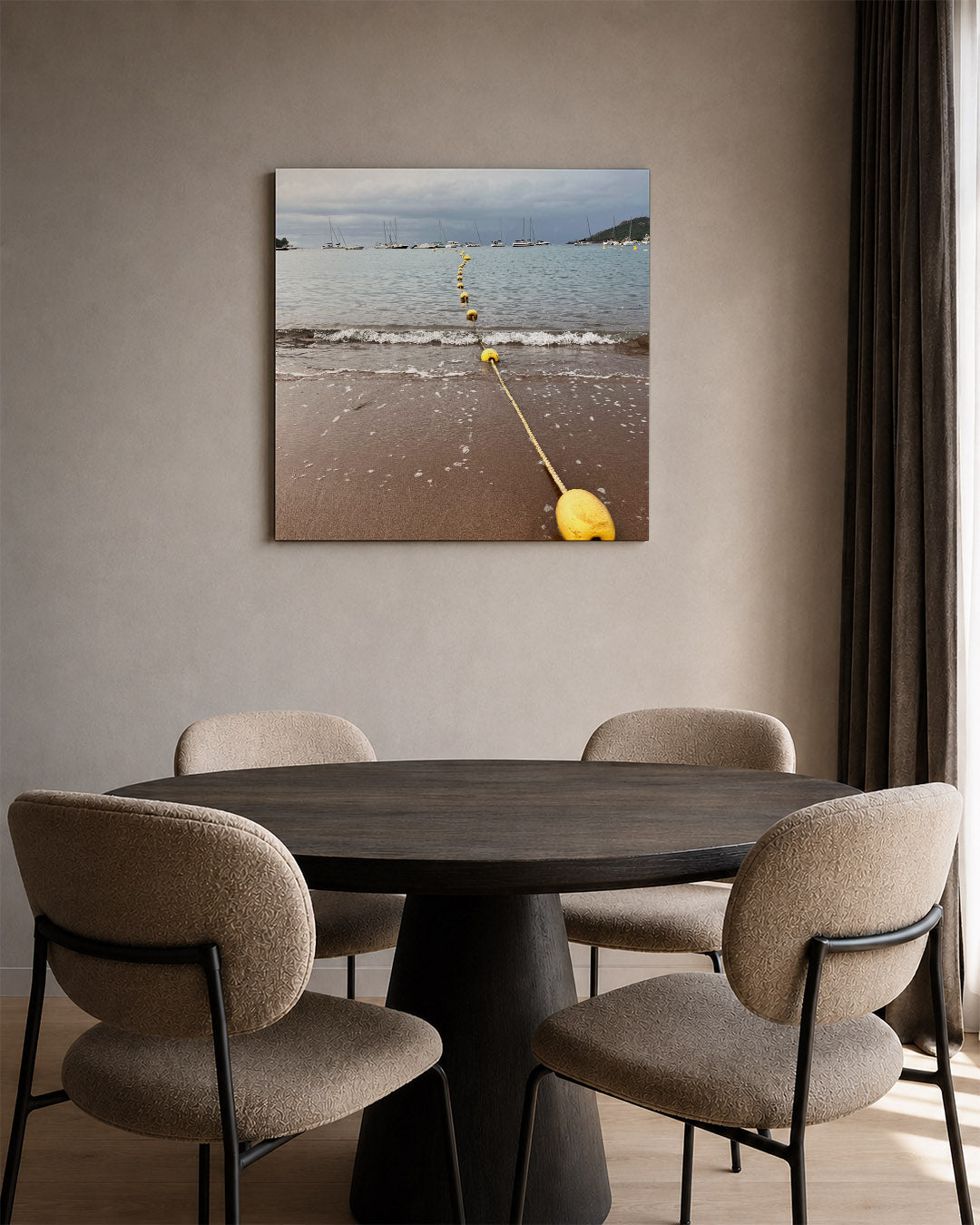 Strand en boeien Kunstwerk