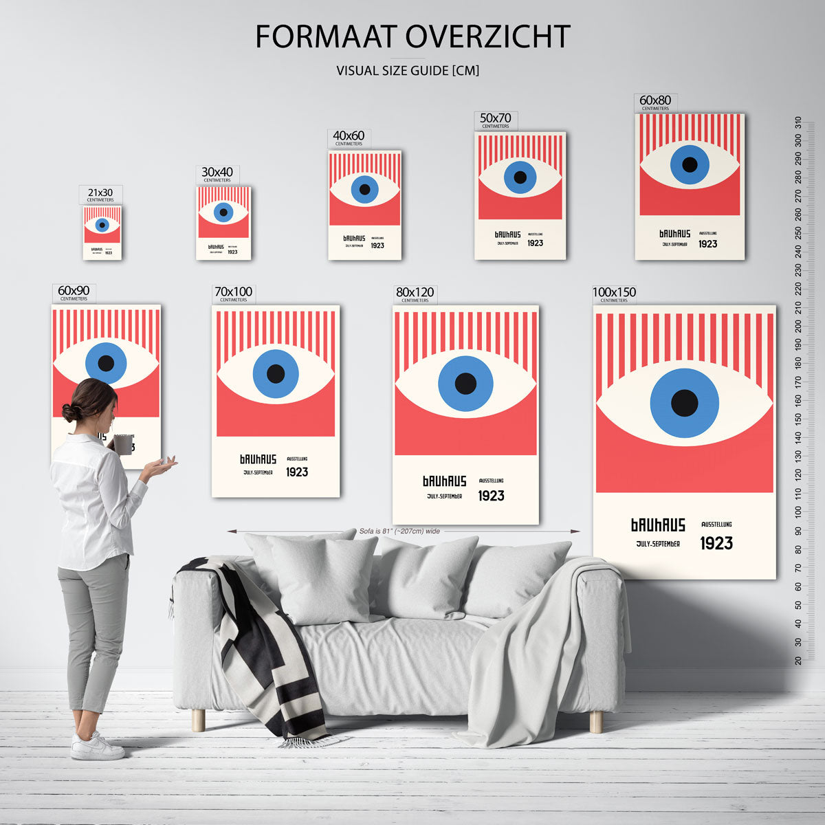 Oogvorm en lijnen Poster