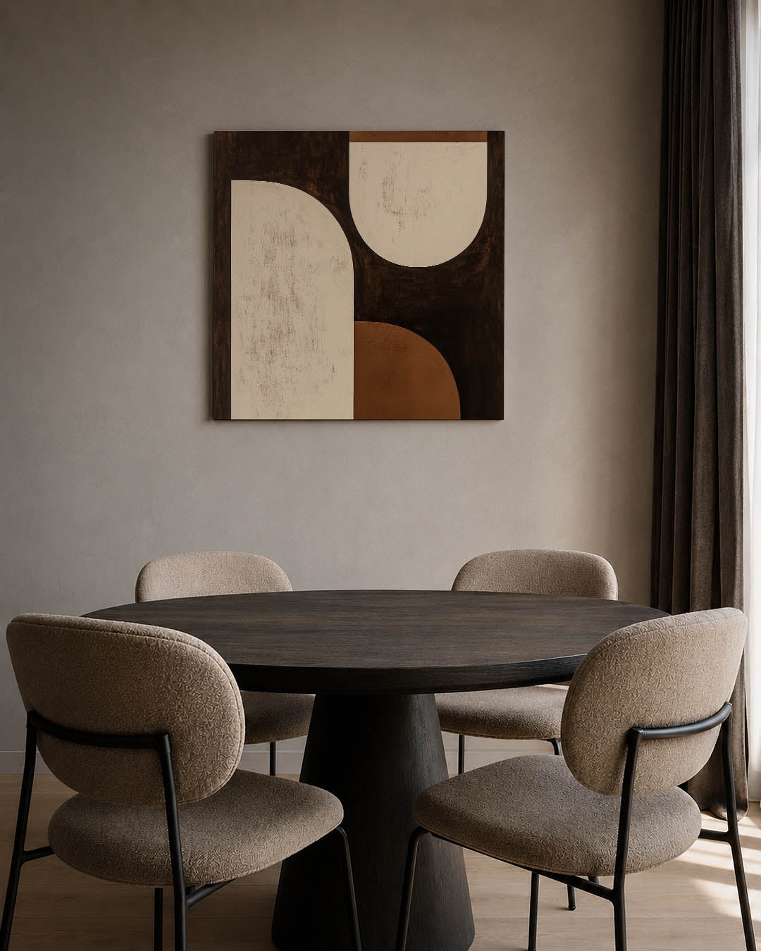Geometrische vormen compositie Kunstwerk