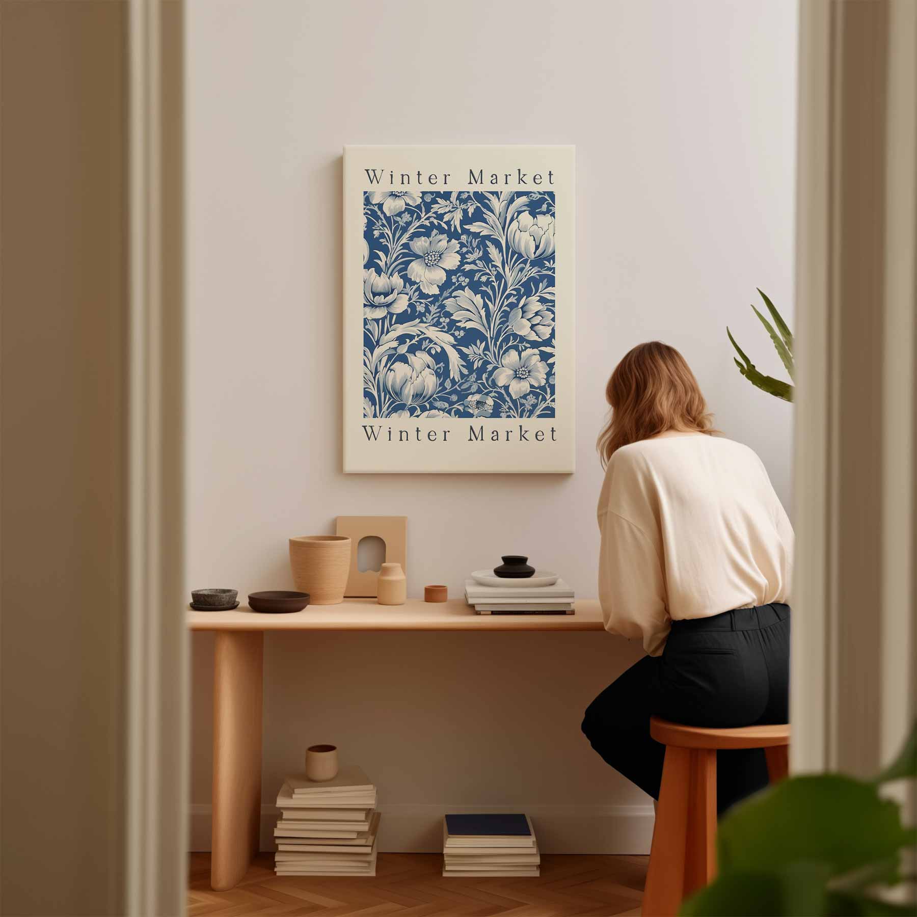 Winterse Bloemenpracht Kunstwerk-canvas-dibond-plexiglas-wanddecoratie-WallArtistic