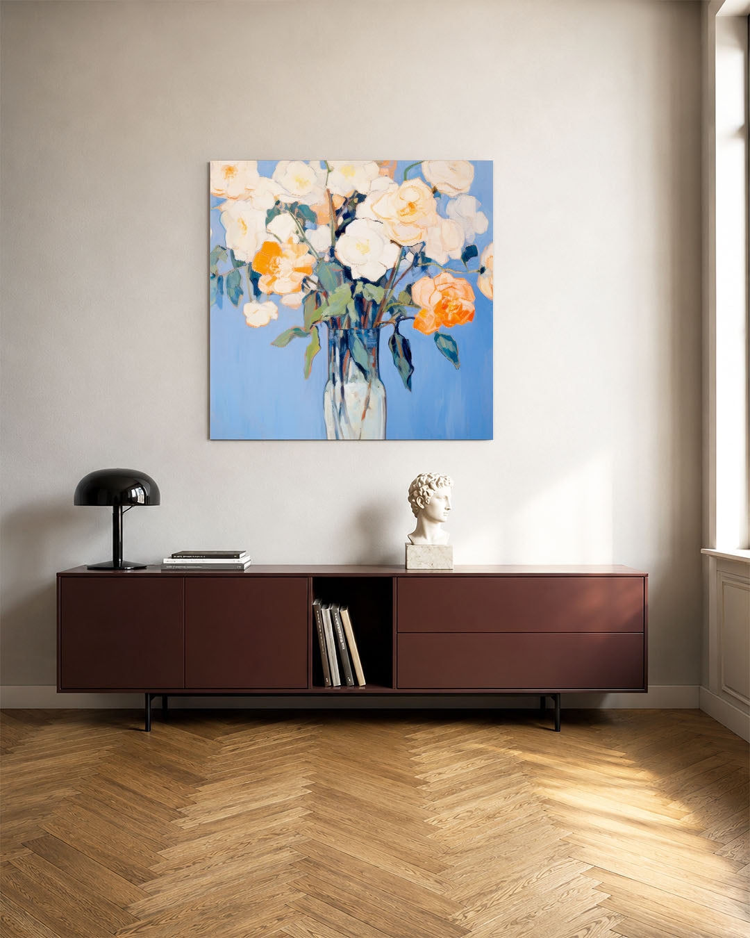 Bloemen in vaas Kunstwerk