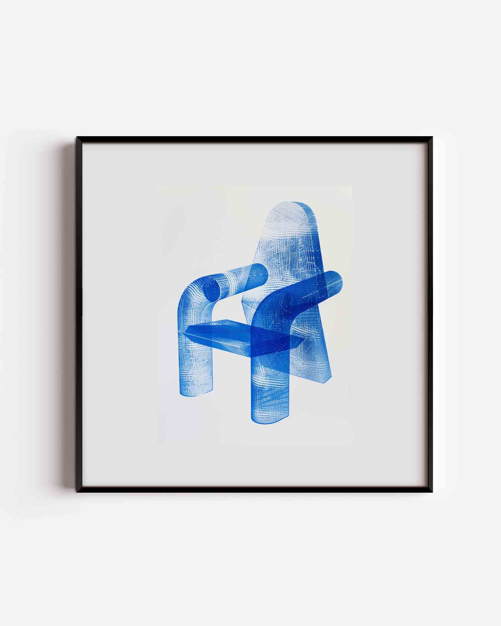 Blauwe stoel Poster