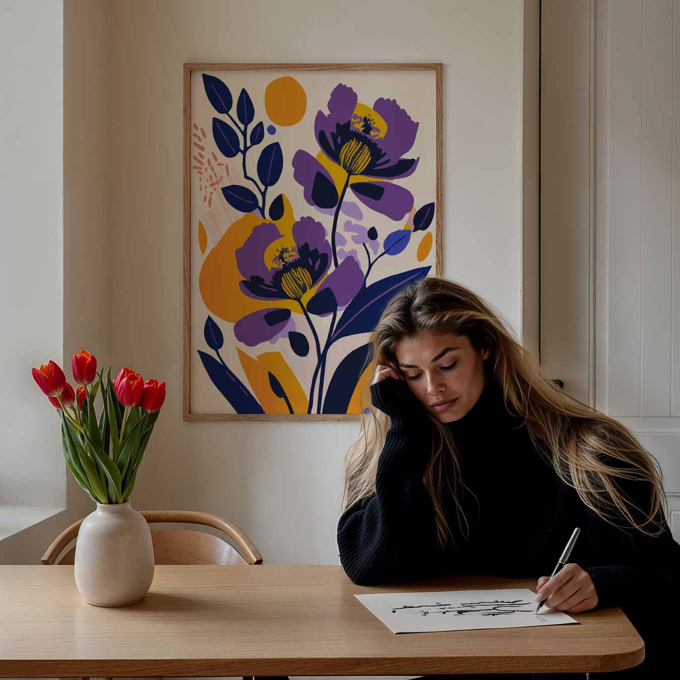 Vrolijke Bloemendroom Poster-WallArtistic