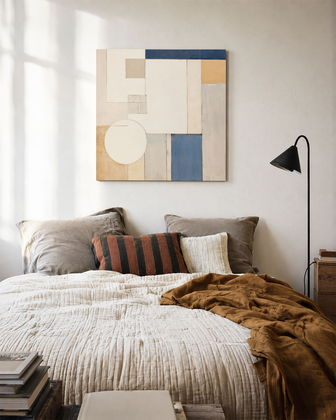 Geometrische vormen compositie Kunstwerk