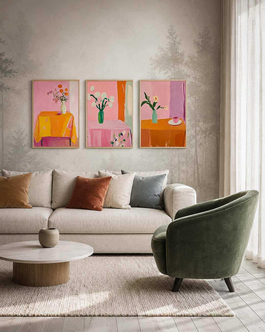 Kleur en bloemen Posterset