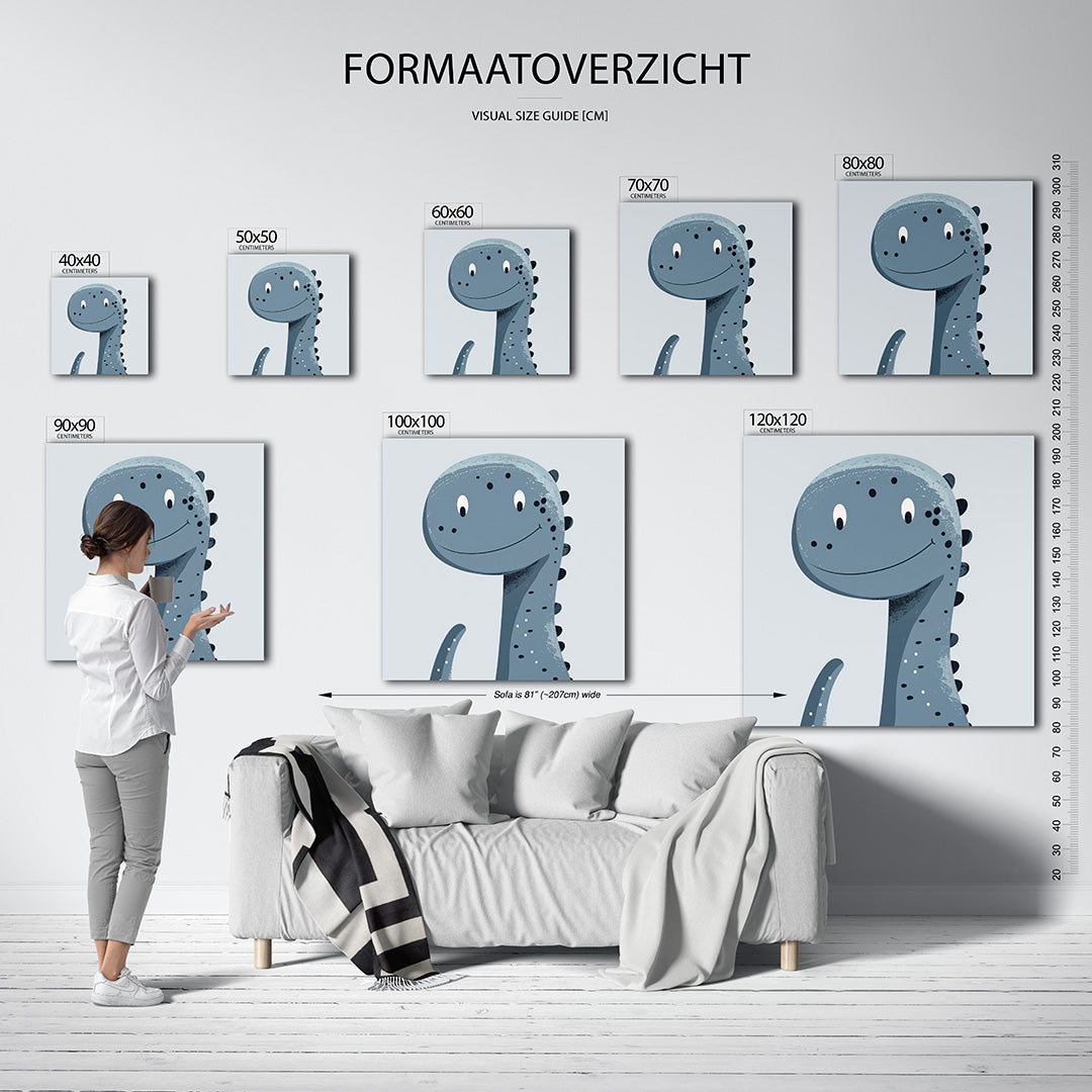 Vrolijke dino illustratie Kunstwerk