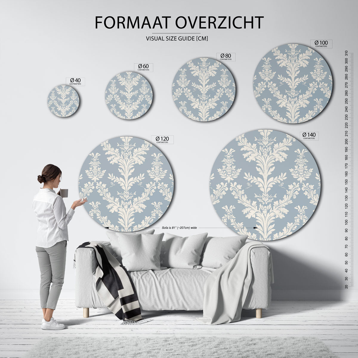 Bladmotief Muurcirkel