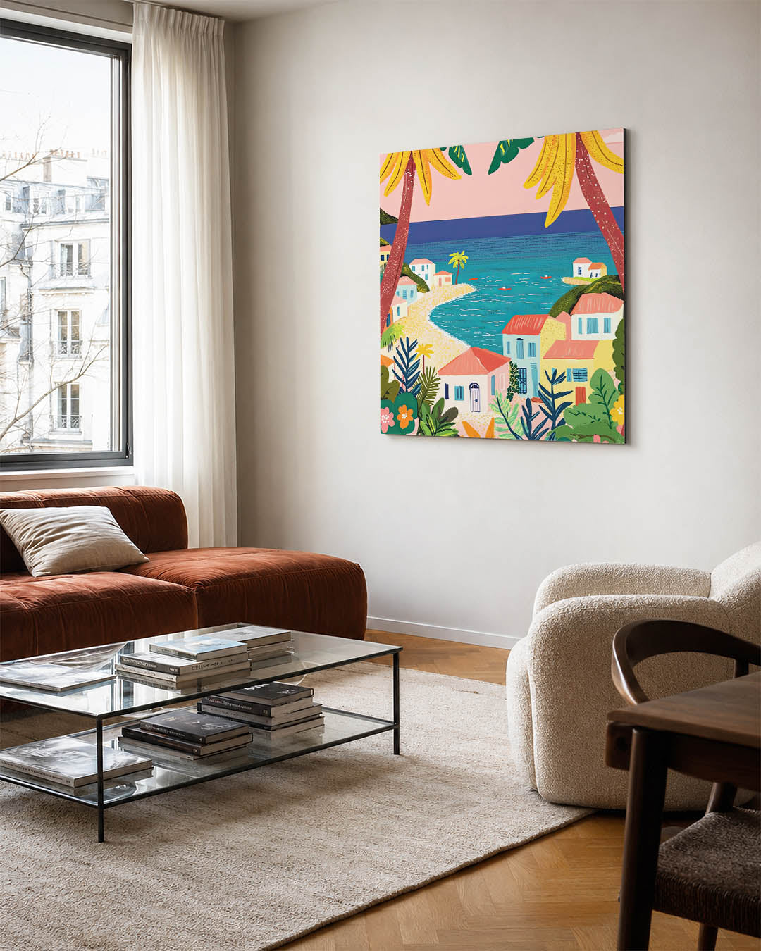 Vrolijk strandtafereel Kunstwerk