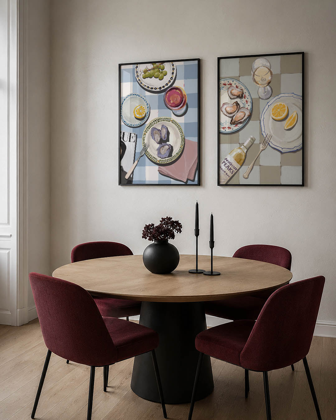 Tafelkleed en gerechten Posterset
