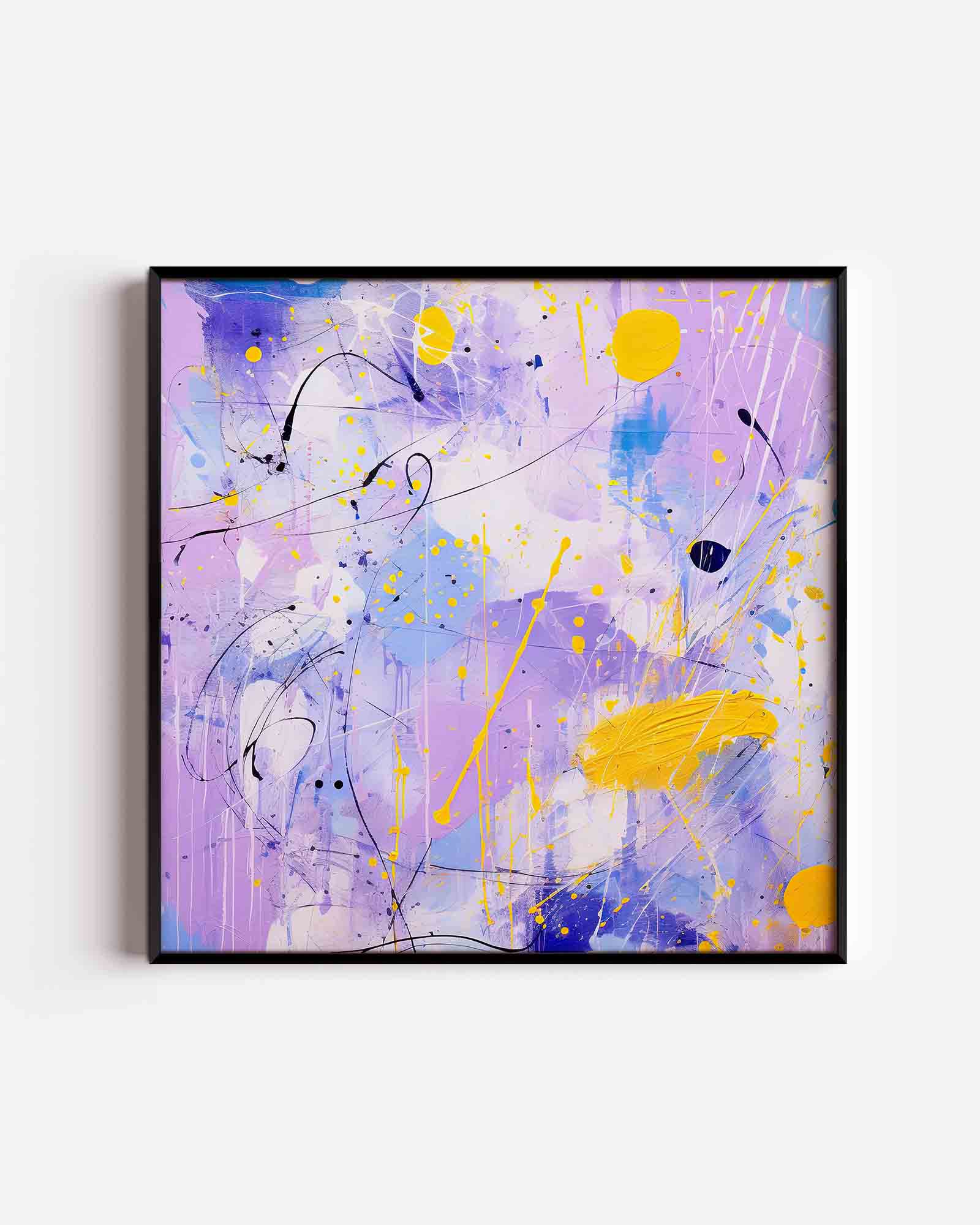 Abstracte paarse en gele Poster