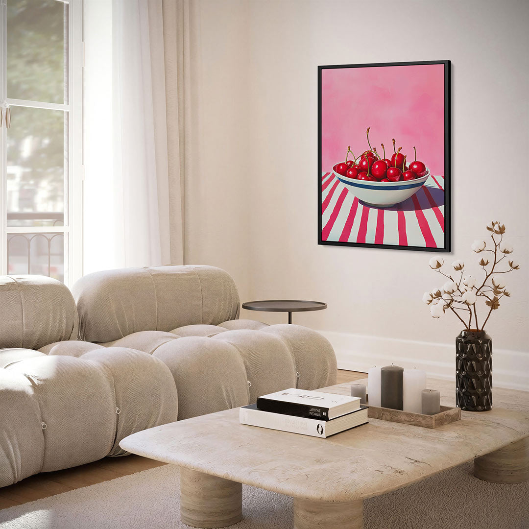 Kersen in kom Kunstwerk