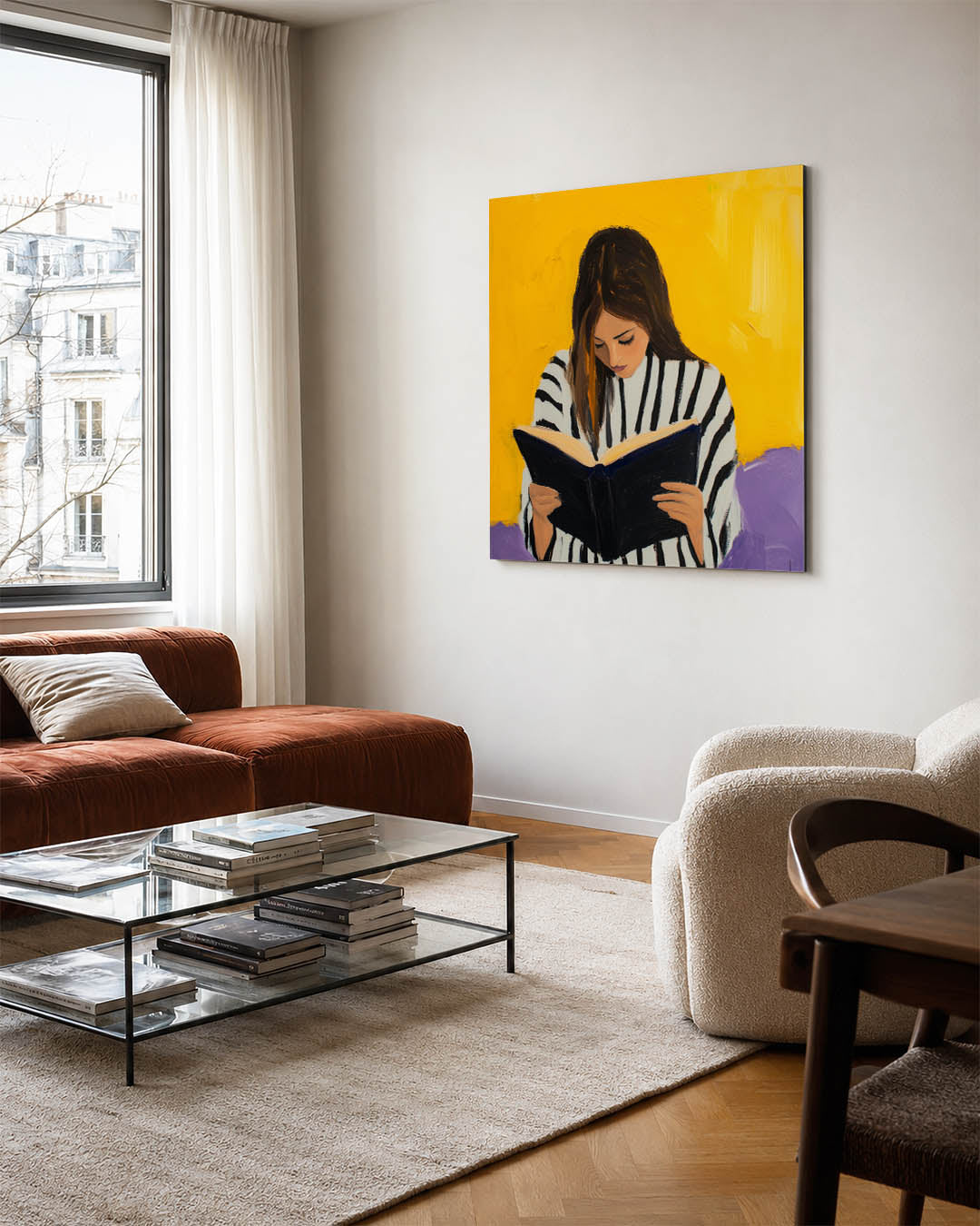 Lezende vrouw Kunstwerk