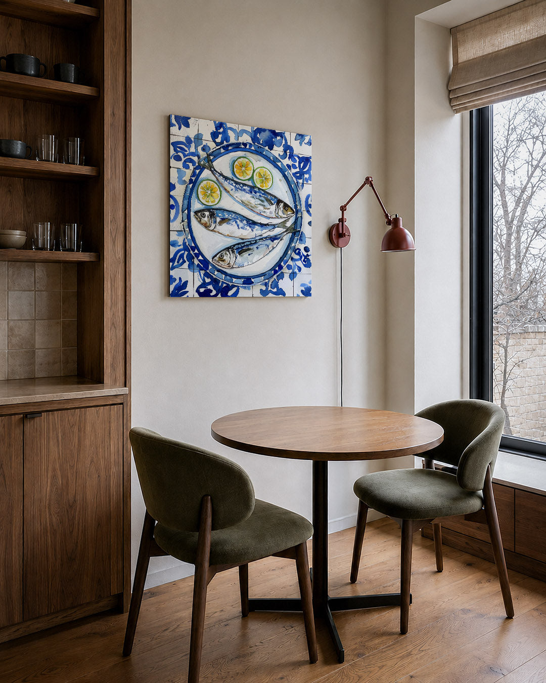 Vissen en citrus Kunstwerk