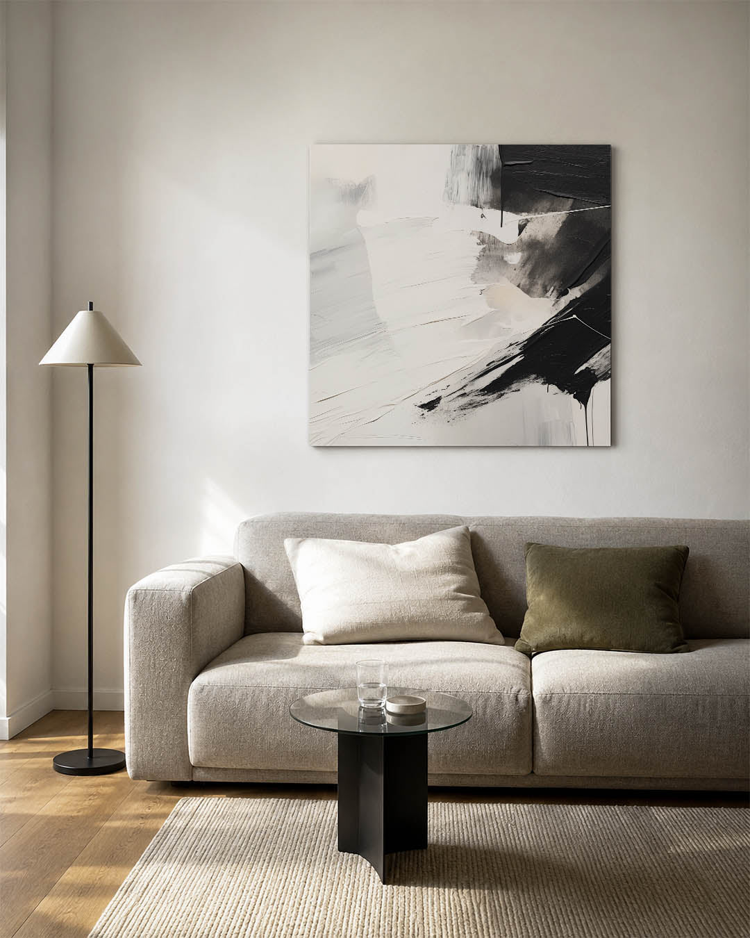 Dynamische penseelstreken Kunstwerk