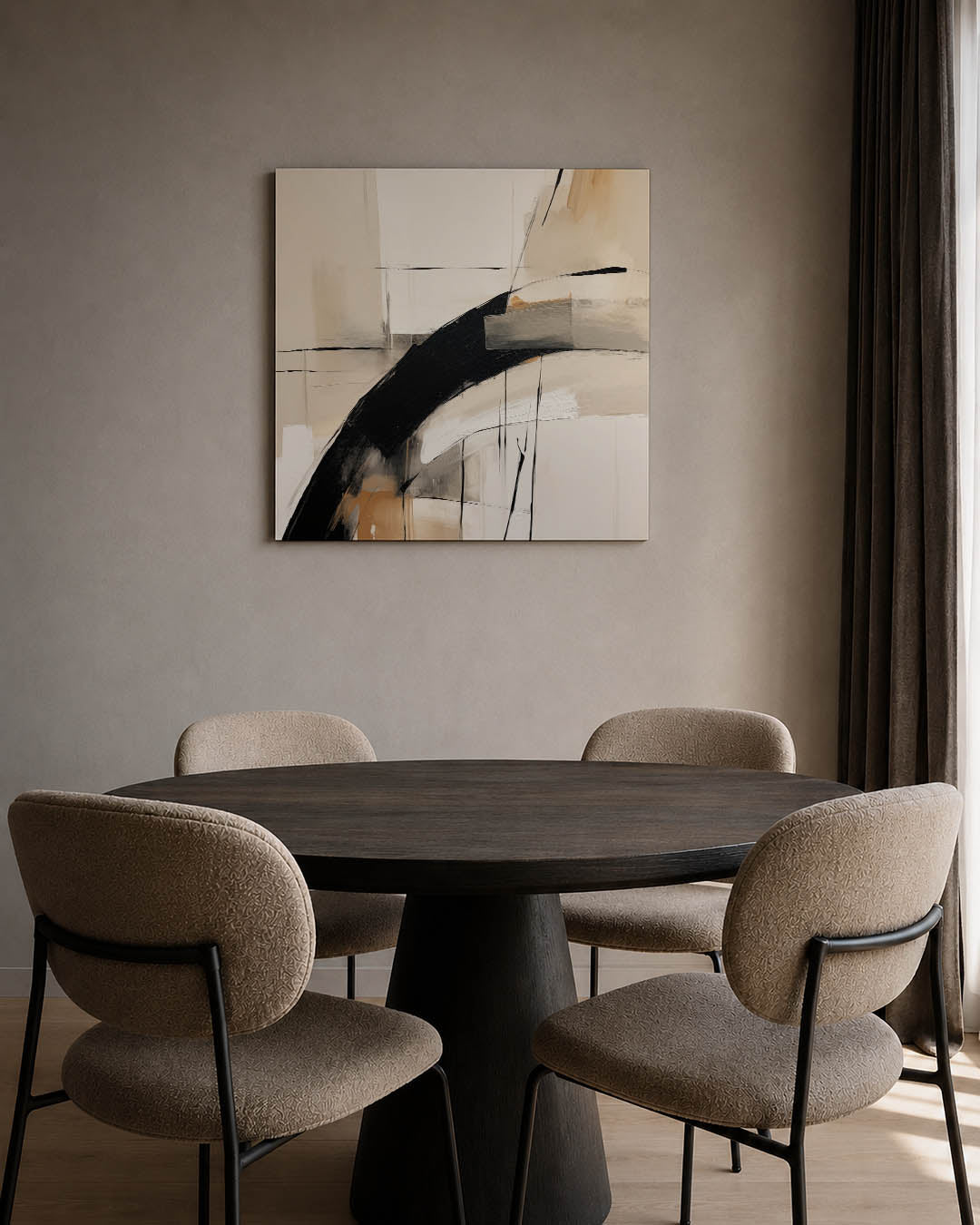 Dynamische lijnen compositie Kunstwerk