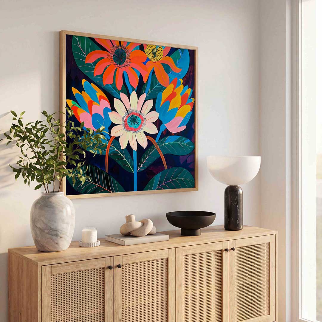 Bloemen en bladeren Poster