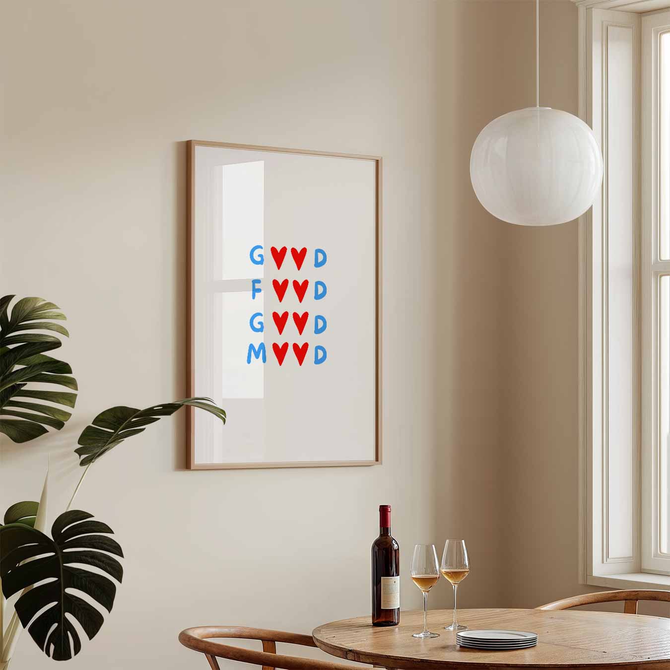 Kleurrijke Hartjes Poster-WallArtistic
