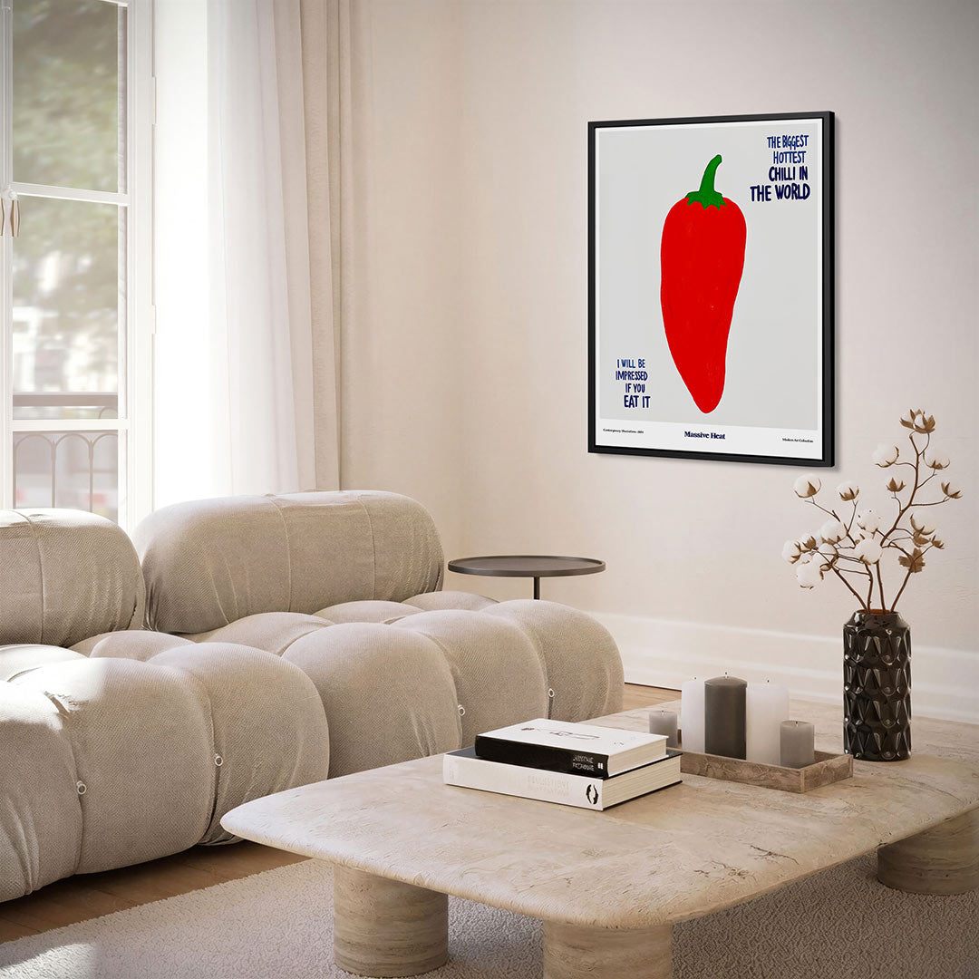 Grote rode peper Kunstwerk
