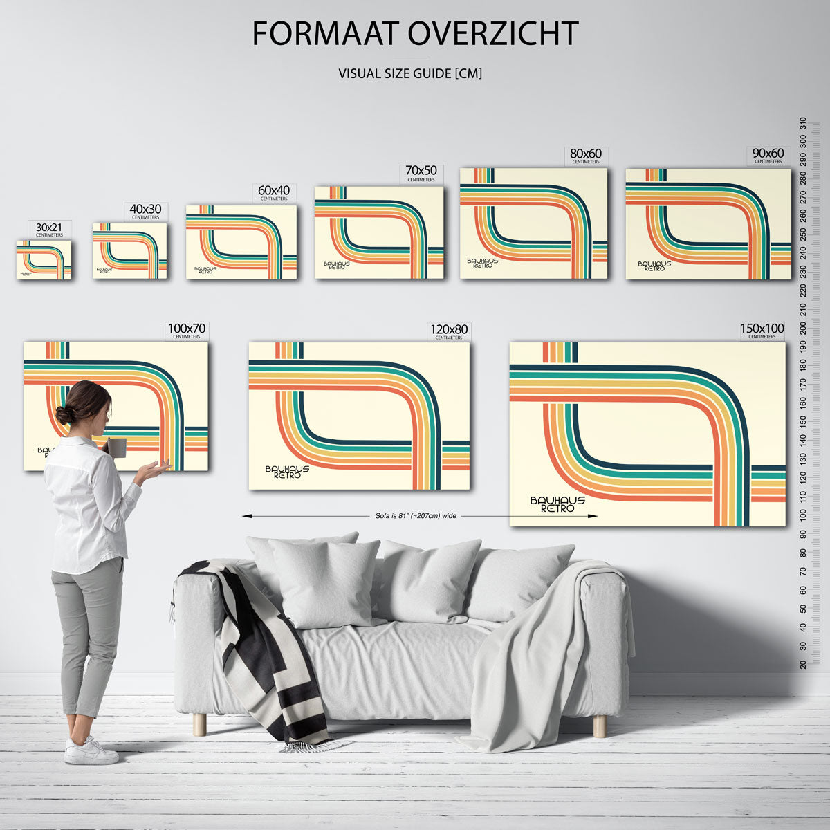 Lijnen en kleurvlakken Poster