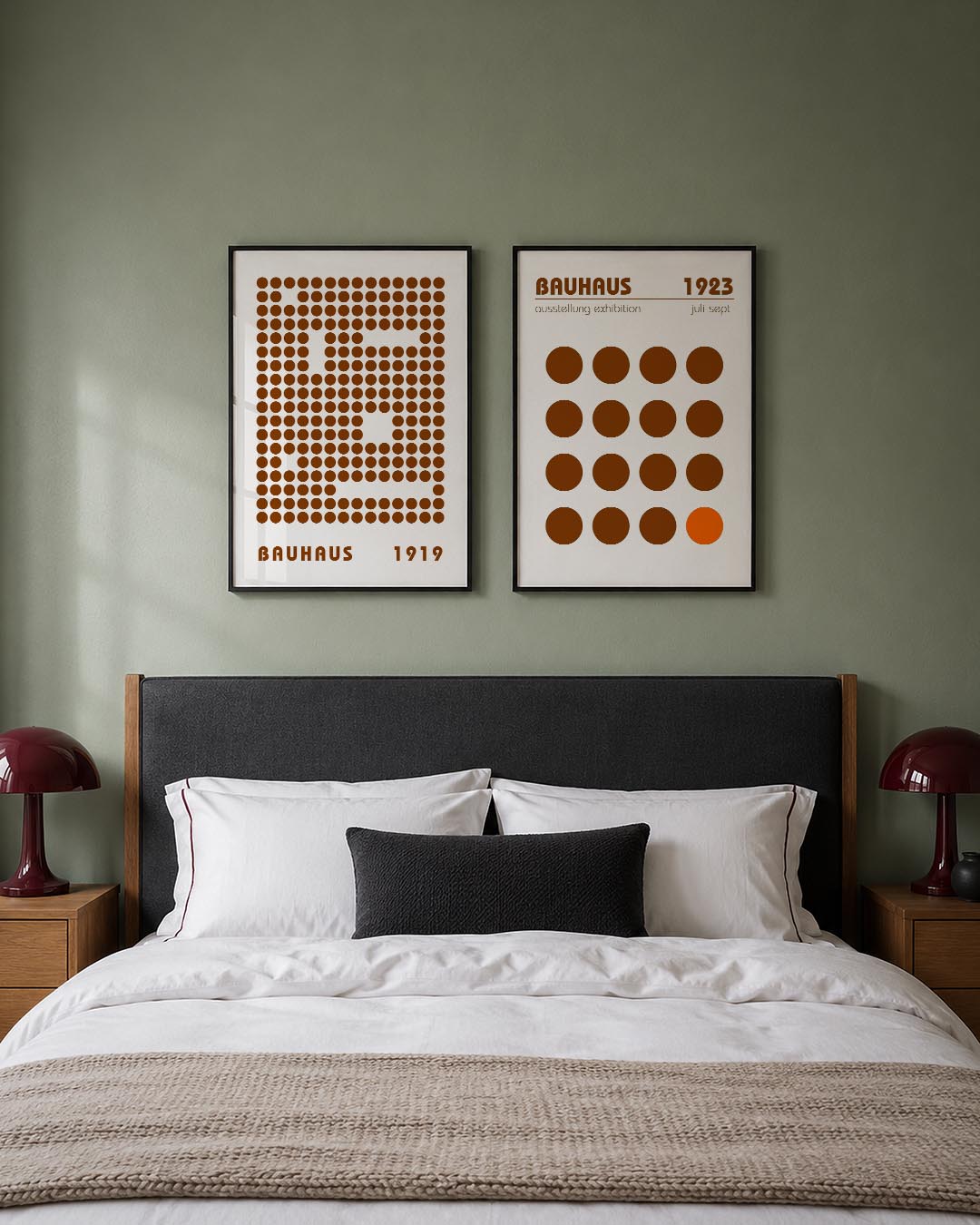 Cirkelpatroon en typografie Postersets