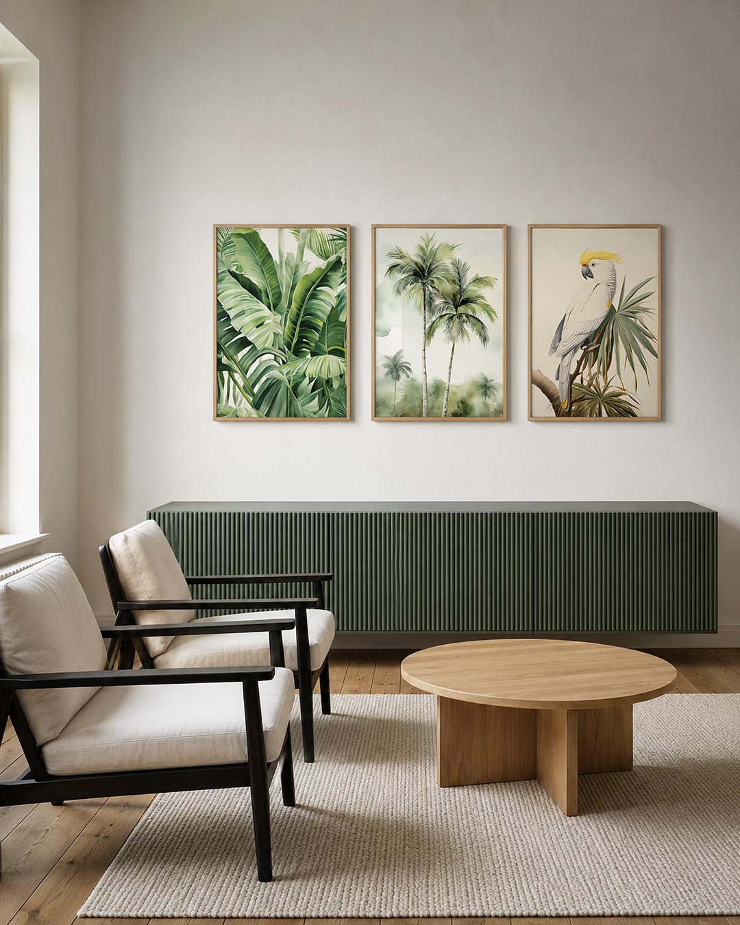 Groene bladeren harmonie Posterset