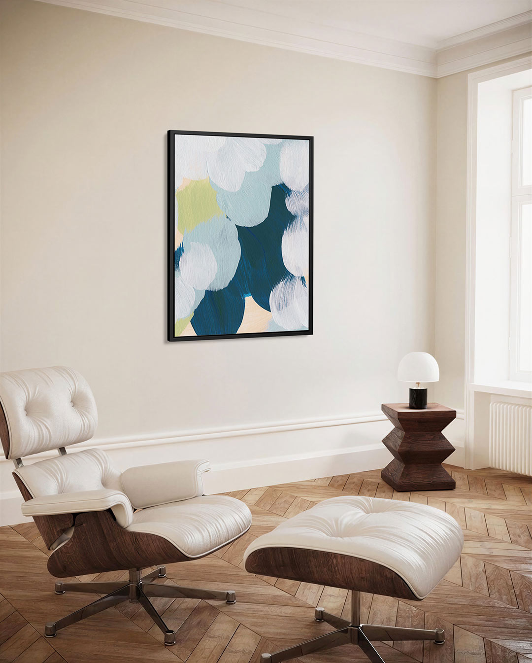Vloeiende kleurencompositie Kunstwerk
