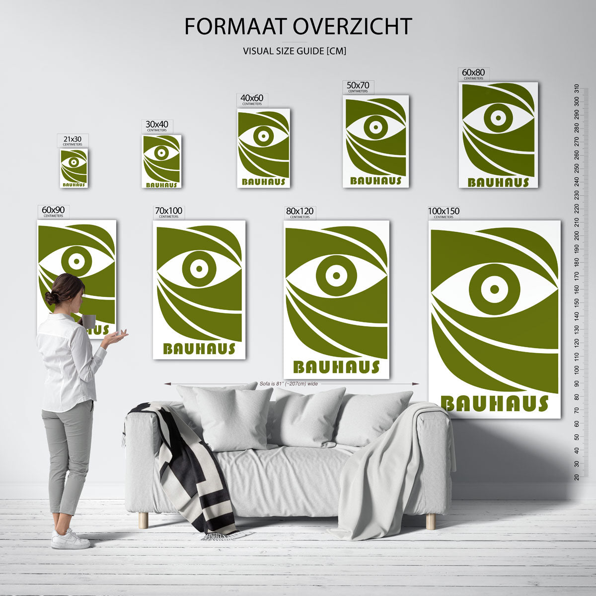 Oog en lijnen Poster