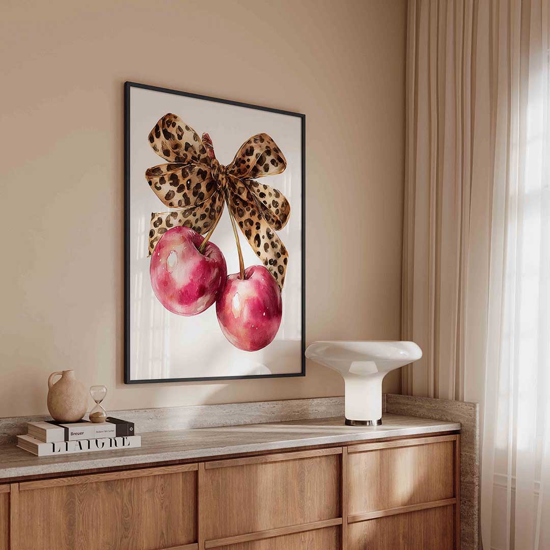 Kersen met strik Poster